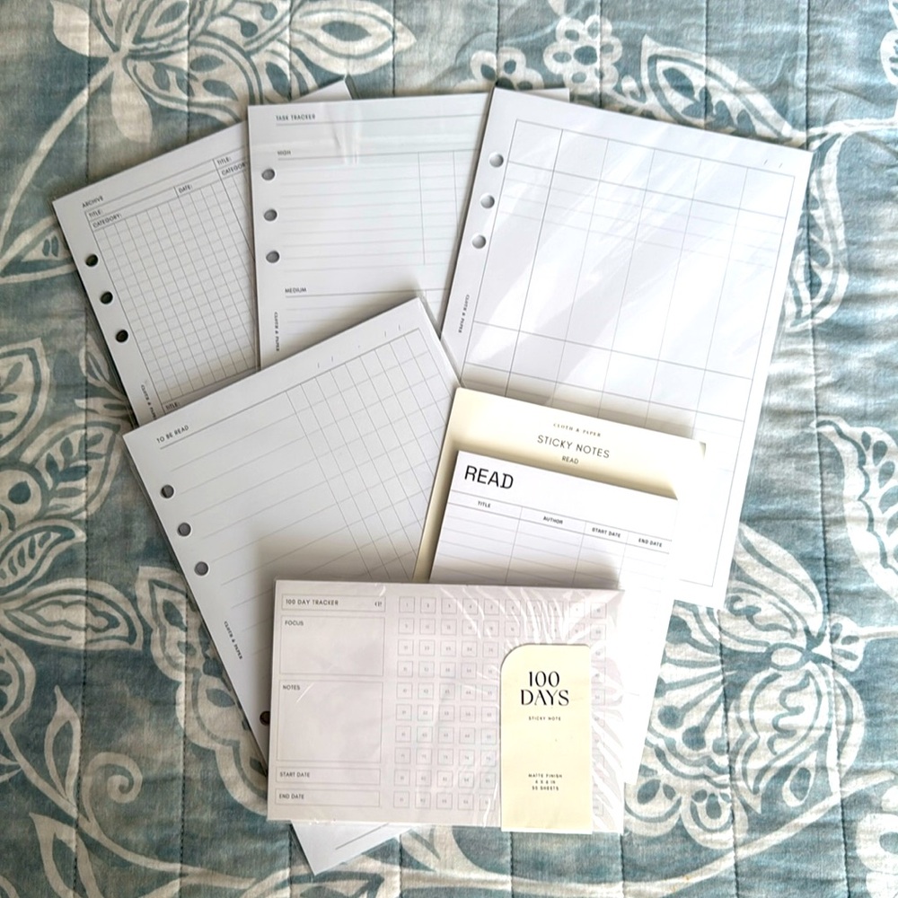 Cloth & Paper Insert and Notepad Bundle, size A5